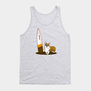 Golden corgi surf summer Tank Top